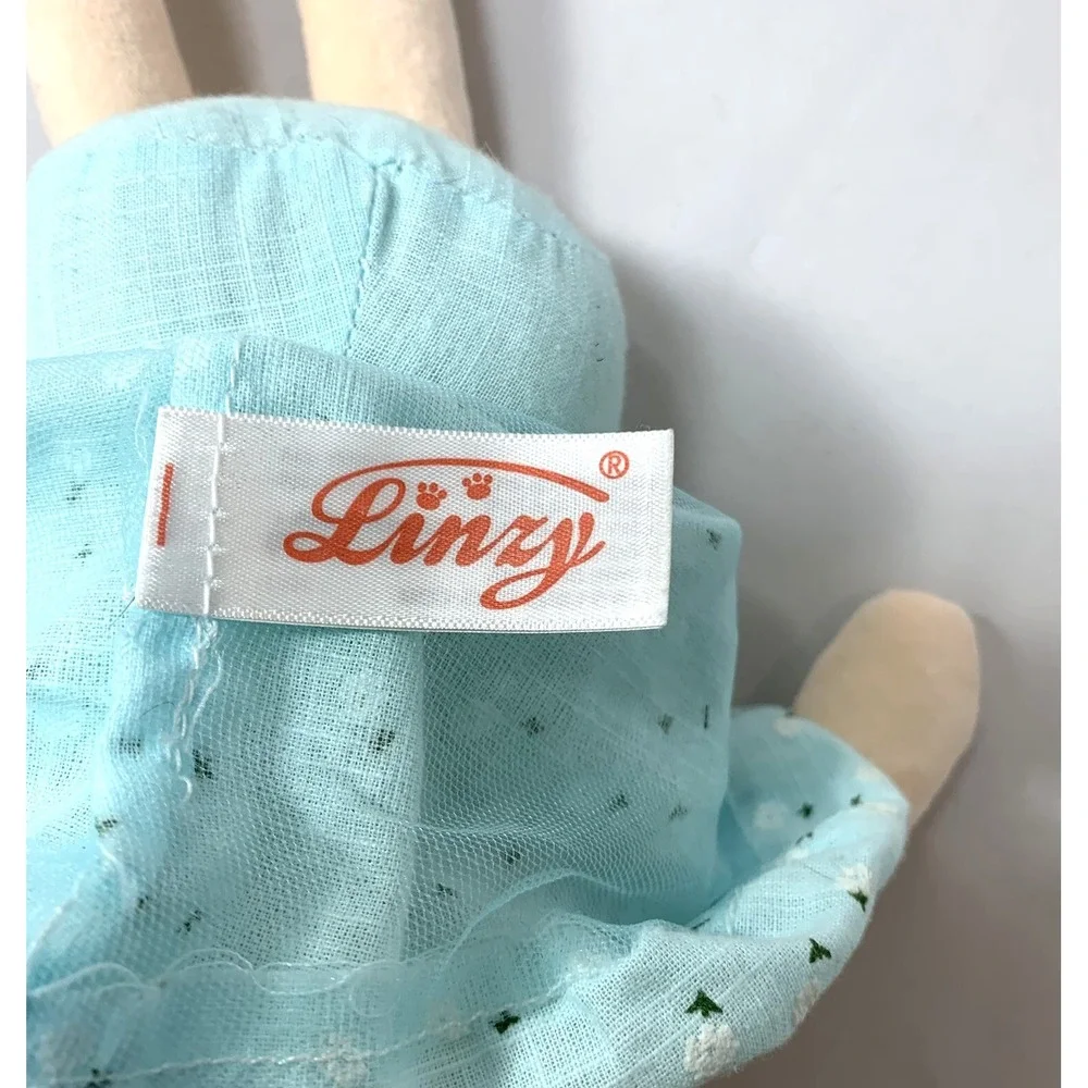 Linzy Cloth Doll 15 inch Blue Dress Brown Hair Emily‎ Rag Baby Safe Floppy